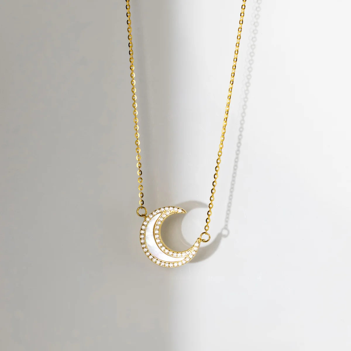 Lunar Glow Layered Necklace – S925 Sterling Silver (Gold / Silver)