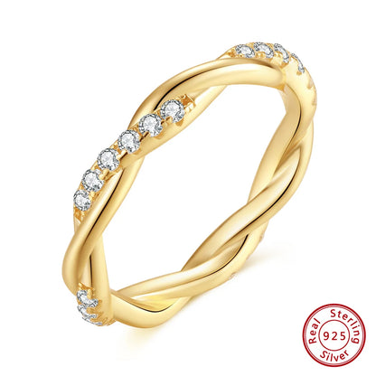 Twist Eternity Ring – S925 Sterling Silver (Gold / Silver Plating)