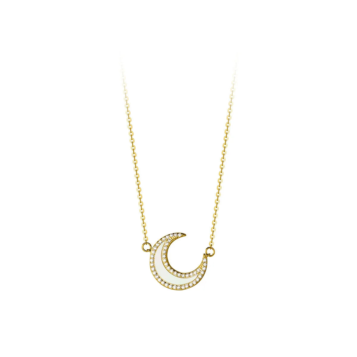 Lunar Glow Layered Necklace – S925 Sterling Silver (Gold / Silver)