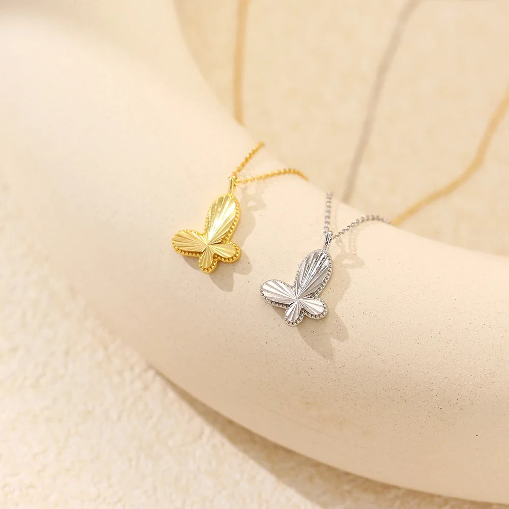 Butterfly Glow Necklace – S925 Sterling Silver Pendant
