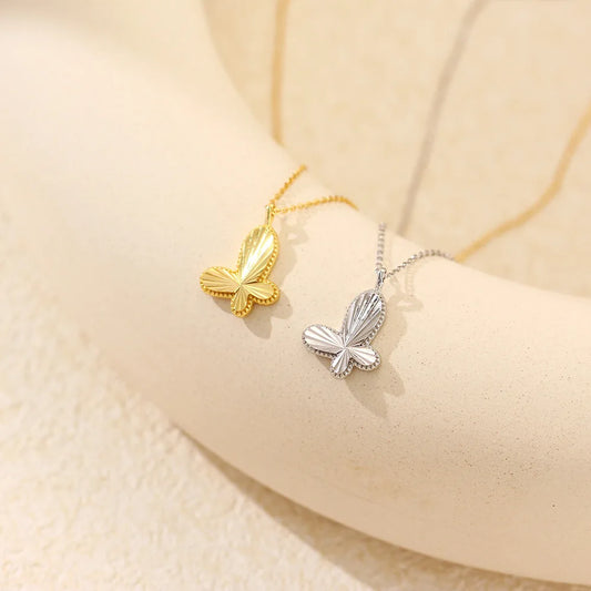 Butterfly Glow Necklace – S925 Sterling Silver Pendant