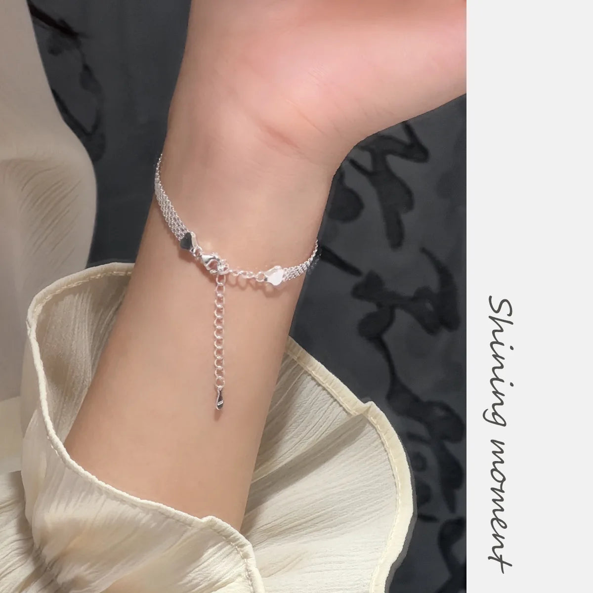 Luna Dual Chain Bracelet – 18K Gold Plated & S925 Sterling Silver