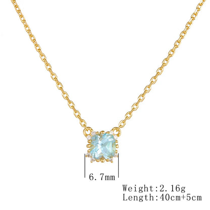 Blue Aura Gem Necklace – S925 Sterling Silver Pendant