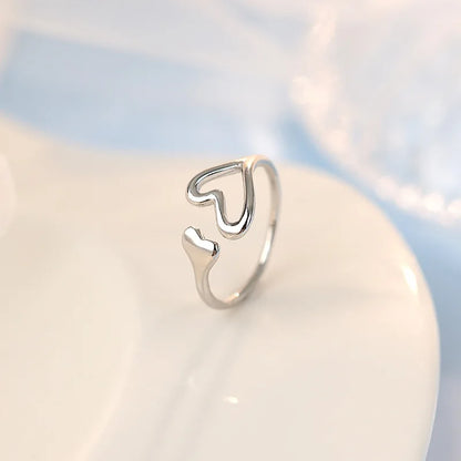 Open Flow Heart Ring – S925 Sterling Silver (Gold / Silver Plating)