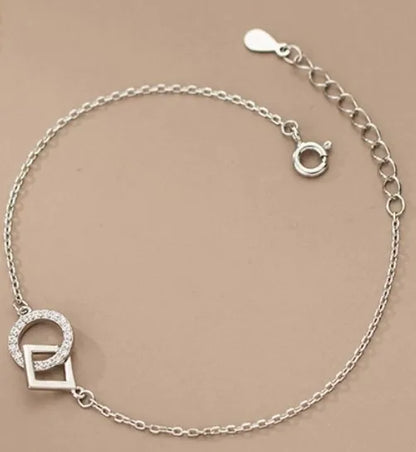 Aria Geometric Link Bracelet – 18K Gold Plated & S925 Sterling Silver