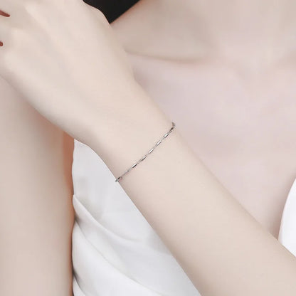 Ava Tube Link Bracelet – Silver, Gold & Rose Gold S925 Sterling Silver