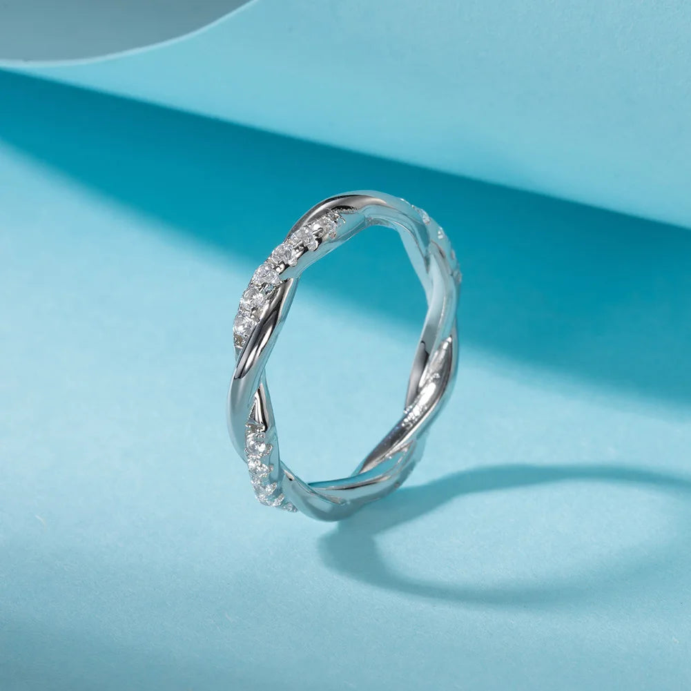 Twist Eternity Ring – S925 Sterling Silver (Gold / Silver Plating)