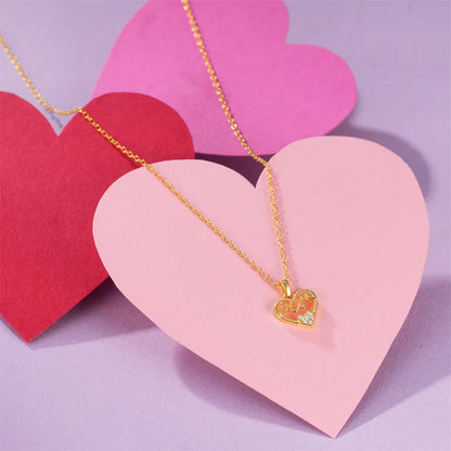 Mom Heart Pendant Necklace – S925 Sterling Silver (Gold / Silver)