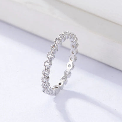 Twisted Sparkle Eternity Band – S925 Sterling Silver (Gold / Silver Plating)