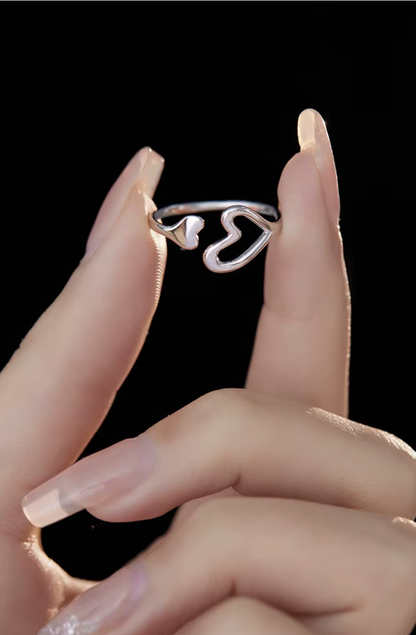 Open Flow Heart Ring – S925 Sterling Silver (Gold / Silver Plating)